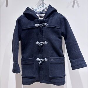 Burberry London black wool Kids boys duffle Toggle Coat 4Y